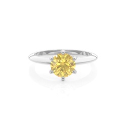 Krappenfassung Gelber Diamant Verlobungsring