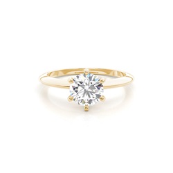 6 Prong Setting Plain Engagement Ring