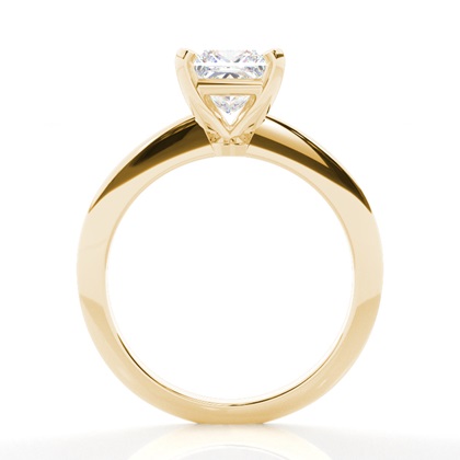 2.00 Carat Gelbgold Einfache Verlobungsringe