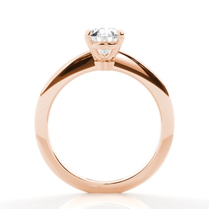 Pear Rose Gold Simple Engagement Rings