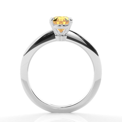 Prong Setting Yellow Diamond Engagement Ring