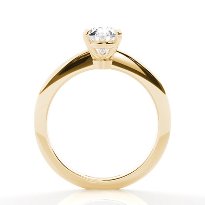 Pear Yellow Gold Simple Engagement Rings