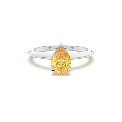 Prong Setting Yellow Diamond Engagement Ring