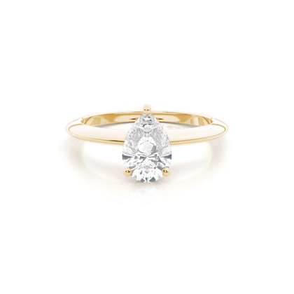Pear Solitaire Diamond Engagement Rings