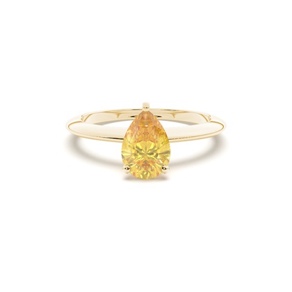 Prong Setting Yellow Diamond Engagement Ring