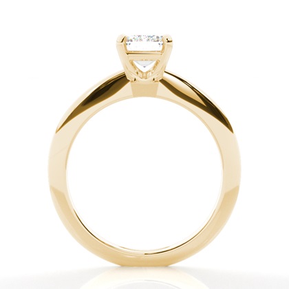 2.00 Carat Gelbgold Einfache Verlobungsringe