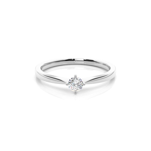 4 Prong Setting Plain Engagement Ring