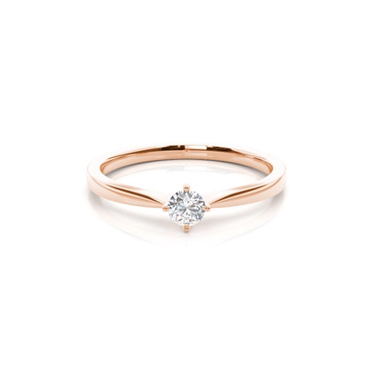 4 Prong Setting Plain Engagement Ring