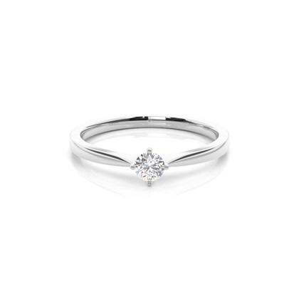 4 Prong Setting Plain Engagement Ring