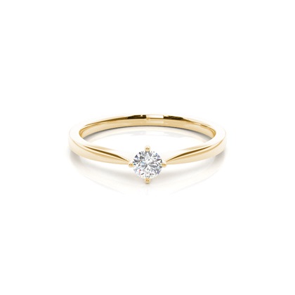 Yellow Gold Dainty Diamond Engagement Rings