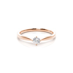 Diamantenring in einer Krappenfassung
