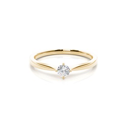 4 Prong Setting Plain Engagement Ring