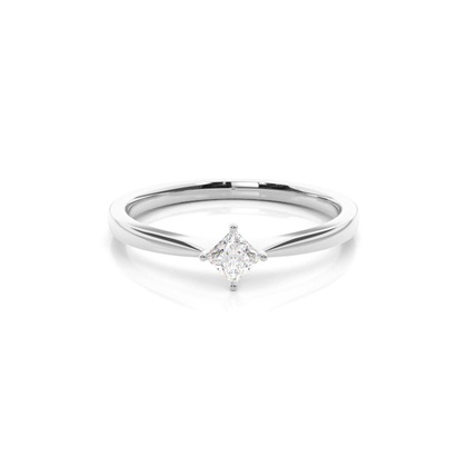 4 Prong Setting Plain Engagement Ring