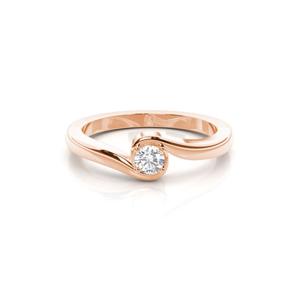 2 Prong Setting Plain Engagement Ring