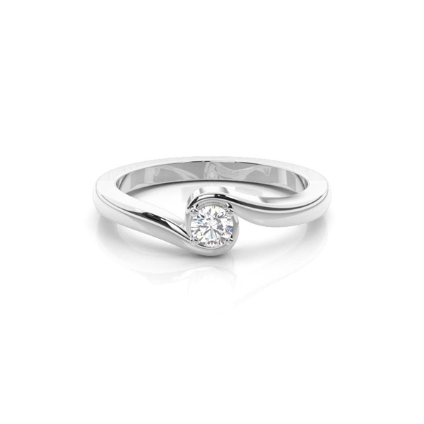 2 Prong Setting Plain Engagement Ring