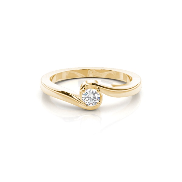 2 Prong Setting Plain Engagement Ring