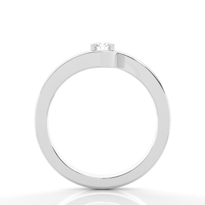 2 Prong Setting Plain Engagement Ring