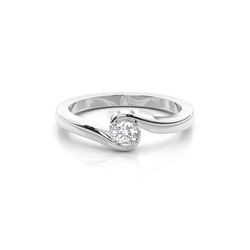 2 Prong Setting Plain Engagement Ring