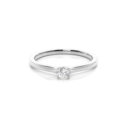 4 Prong Setting Plain Engagement Ring