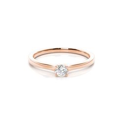 Diamantenring in einer Krappenfassung
