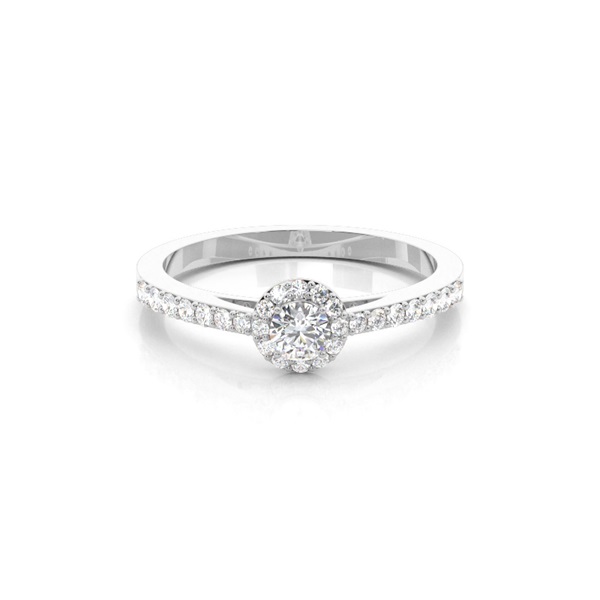 4 Prong Setting Side Stone Engagement Ring