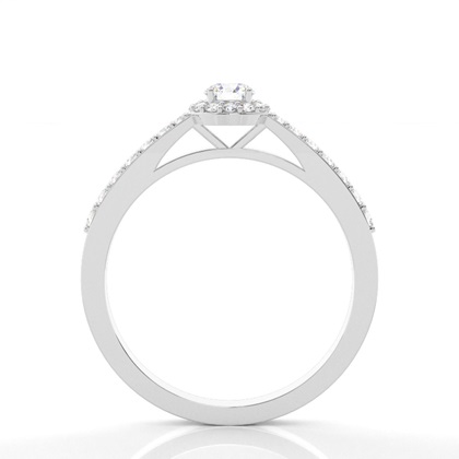 4 Prong Setting Side Stone Engagement Ring