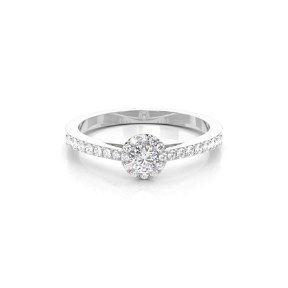 4 Prong Setting Side Stone Engagement Ring