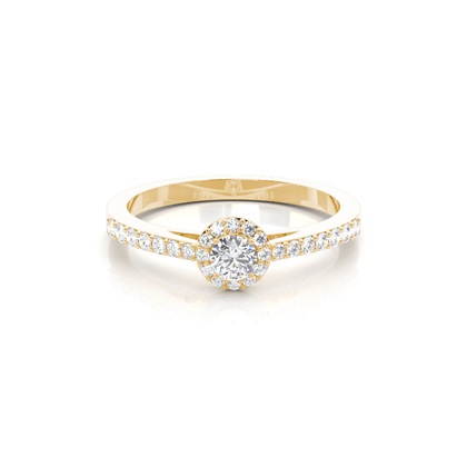 Yellow Gold Dainty Diamond Engagement Rings