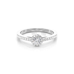 4 Prong Setting Side Stone Engagement Ring