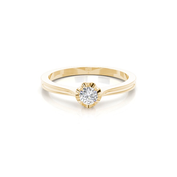 Illusion Setting Plain Engagement Ring