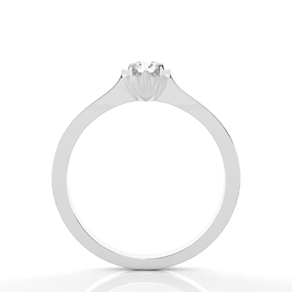 Illusion Setting Plain Engagement Ring