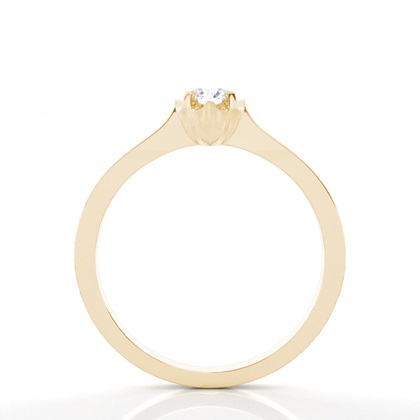 Yellow Gold Dainty Engagement Rings