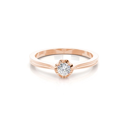 Illusion Setting Plain Engagement Ring