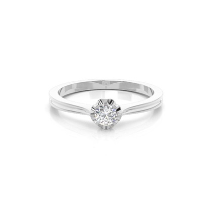 Illusion Setting Plain Engagement Ring