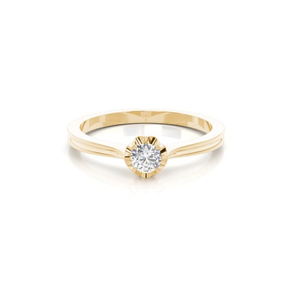 Yellow Gold Dainty Diamond Engagement Rings
