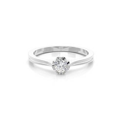 Illusion Setting Plain Engagement Ring