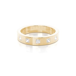 Flacher bequem geschliffener Diamant Trauring