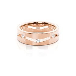 Halb Eternity Diamant Ring in einer Krappenfassung