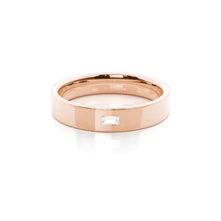 4.00mm Studded Flat Profile Comfort Fit Diamond Wedding Band