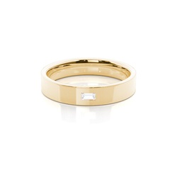 4.00mm Studded Flat Profile Comfort Fit Diamond Wedding Band