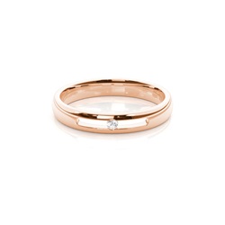 Flacher bequem geschliffener Diamant Trauring