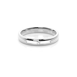 3.20mm Studded Flat Profile Comfort Fit Diamond Wedding Band