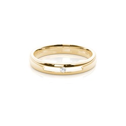 3.20mm Studded Flat Profile Comfort Fit Diamond Wedding Band