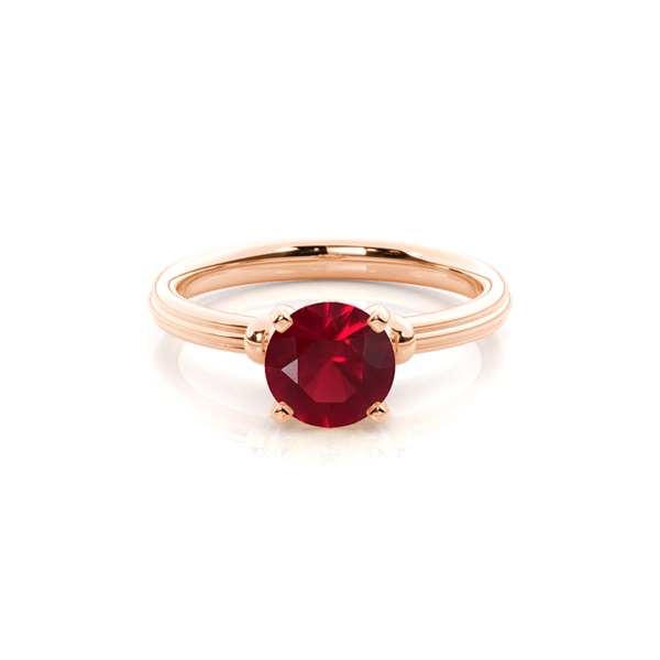 Round Ruby Engagement Ring