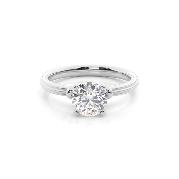 White Gold Round Diamond Engagement Ring