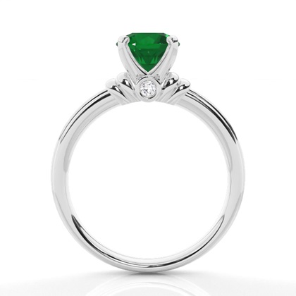 Runder Smaragd Verlobungsring