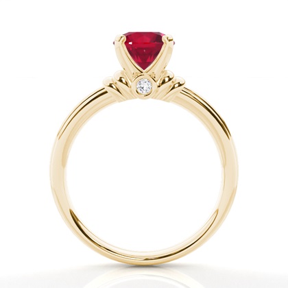 Round Ruby Engagement Ring