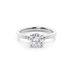 White Gold Moissanite Engagement Ring