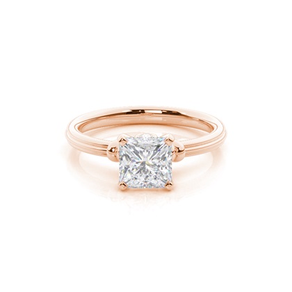 White Gold Moissanite Engagement Ring