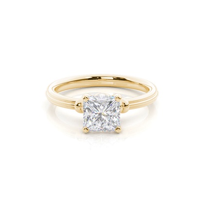 White Gold Moissanite Engagement Ring